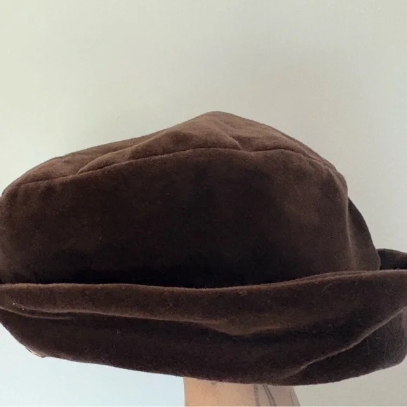 Winnie The Pooh Brown Beret Adult Hat Fall Pooh Orange Flowers 90s Embroidered - Picture 4 of 9